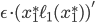 \epsilon \cdot (x_1^*\ell_1(x_1^*))'