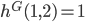 h^G(1, 2) = 1