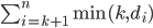 \sum_{i=k+1}^n \min(k,d_i)