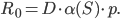 R_0 = D \cdot \alpha(S) \cdot p.