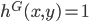 h^G(x, y) = 1