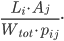 \frac{L_i\cdot A_j}{W_{tot}\cdot p_{ij}}.