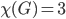 \chi(G)=3