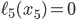 \ell_5(x_5) = 0