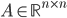 A\in \mathbb{R}^{n\times n}