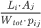 \frac{L_i\cdot A_j}{W_{tot}\cdot p_{ij}}