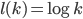 l(k)=\log k