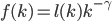 f(k)=l(k)k^{-\gamma}