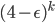 (4-\epsilon)^k