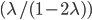 (\lambda / (1-2 \lambda))